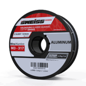 Rollo soldadura MIG alambre aluminio 0.035' 0.9mm AWS ER4043 (0.45 Kg) - M3-317